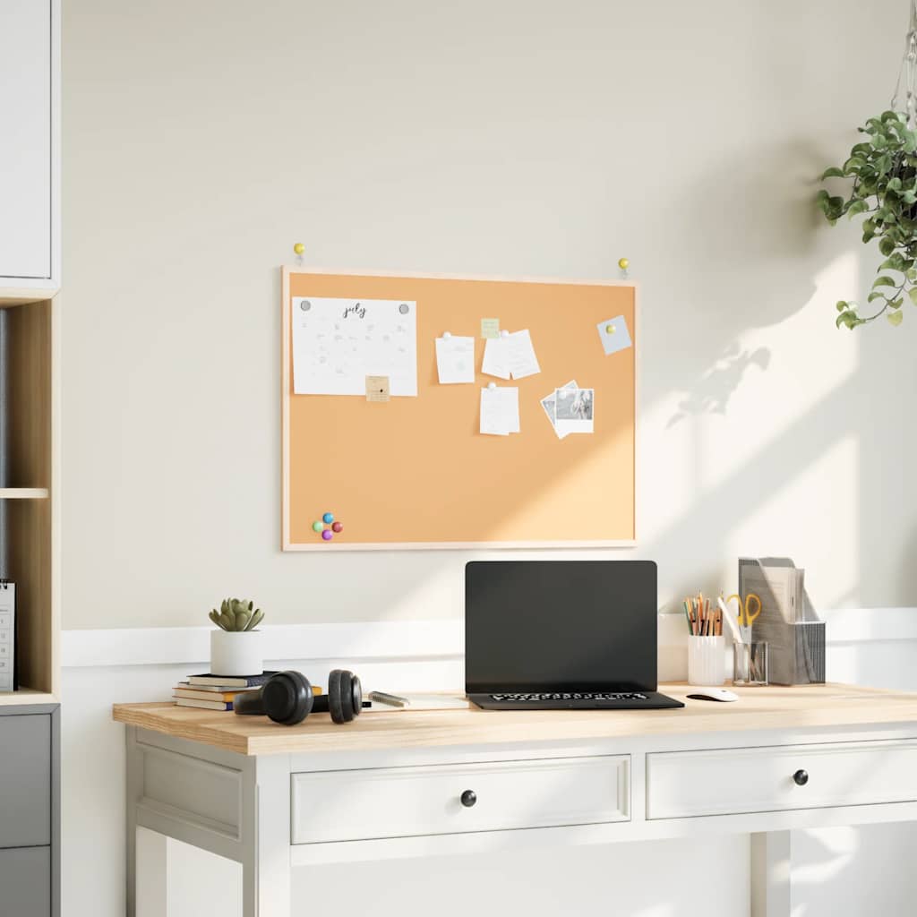 Magnetic Whiteboard with Solid Pine Wood Frame   Magnetic